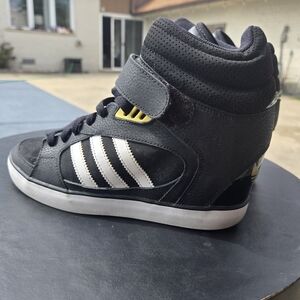 adidas Black and White High-Top Sneakers